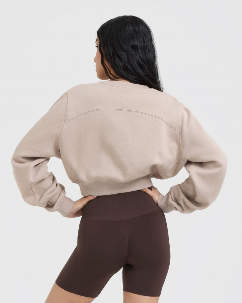 Oner Active Foundations Crop Sweatshirts Hellbraun | CFMKBIA-53