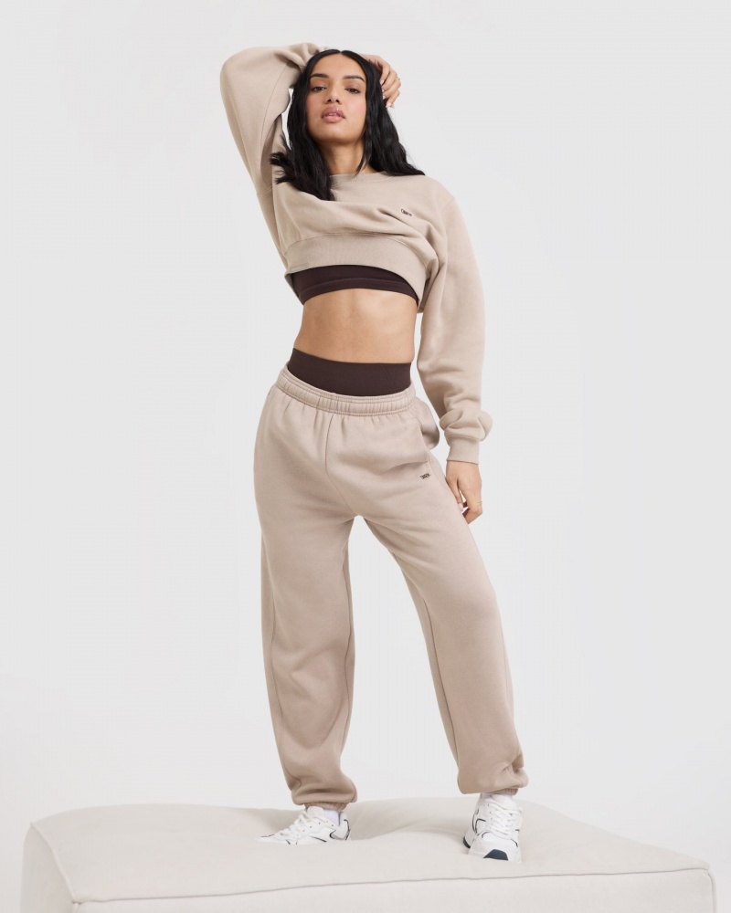 Oner Active Foundations Crop Sweatshirts Hellbraun | CFMKBIA-53