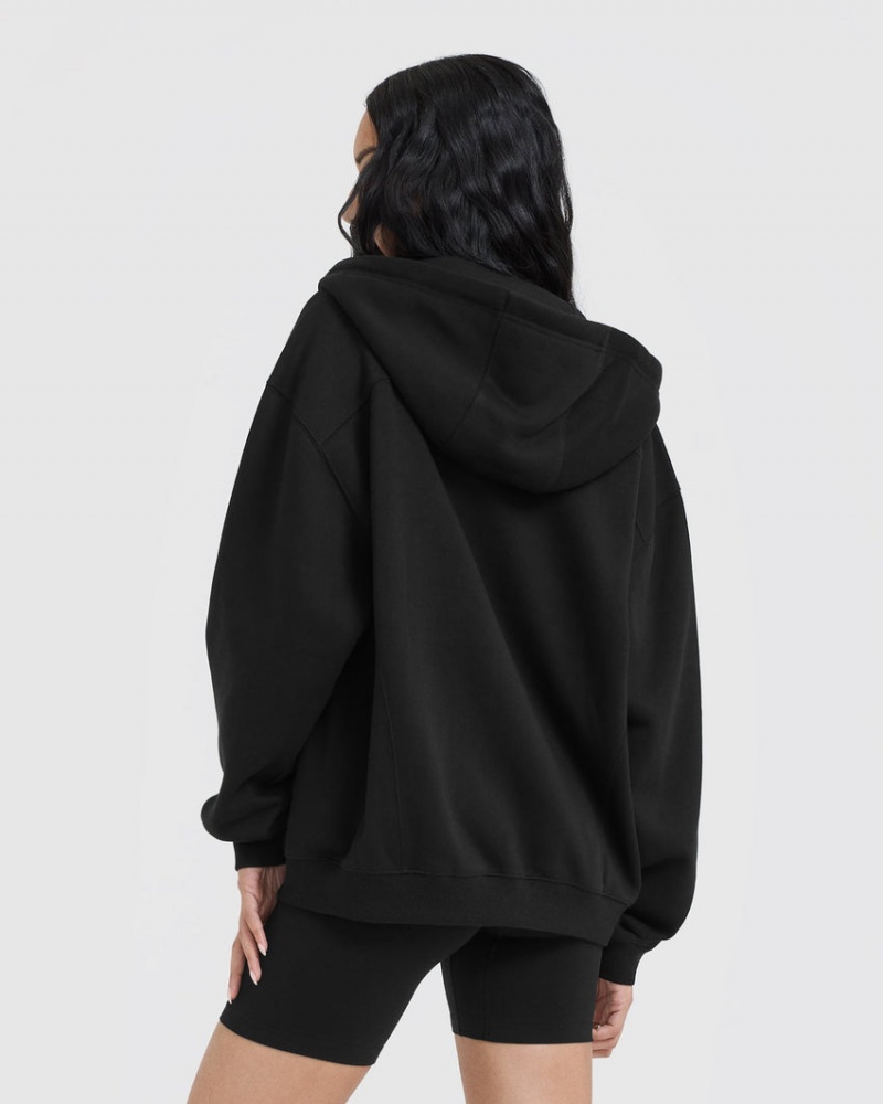 Oner Active Foundations Zip Through Hoodie Schwarz | CDXURIH-48