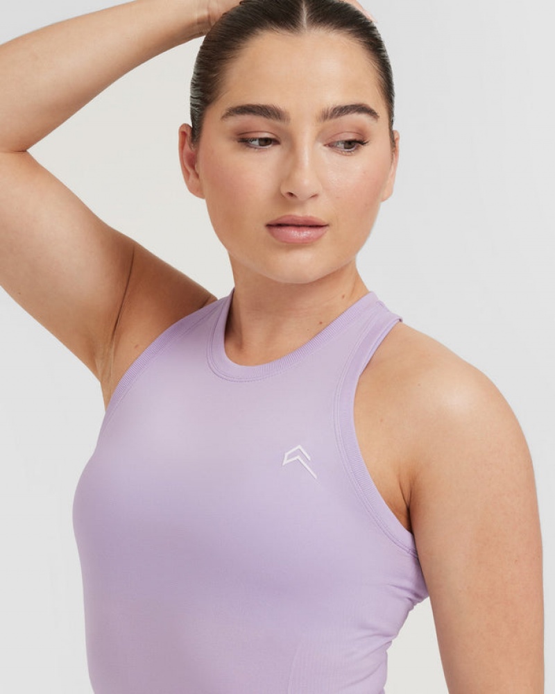 Oner Active Go To Seamless Fitted High Neck T-shirts Lila | ZNOCXAM-52