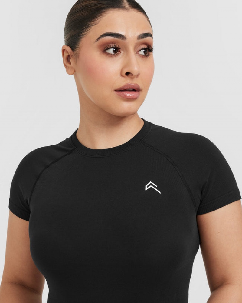 Oner Active Go To Seamless Fitted T-shirts Schwarz | FVLKUAO-42