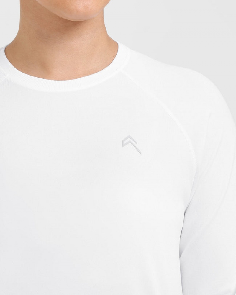 Oner Active Go To Seamless Loose Long Sleeve T-shirts Weiß | VOWZELA-12