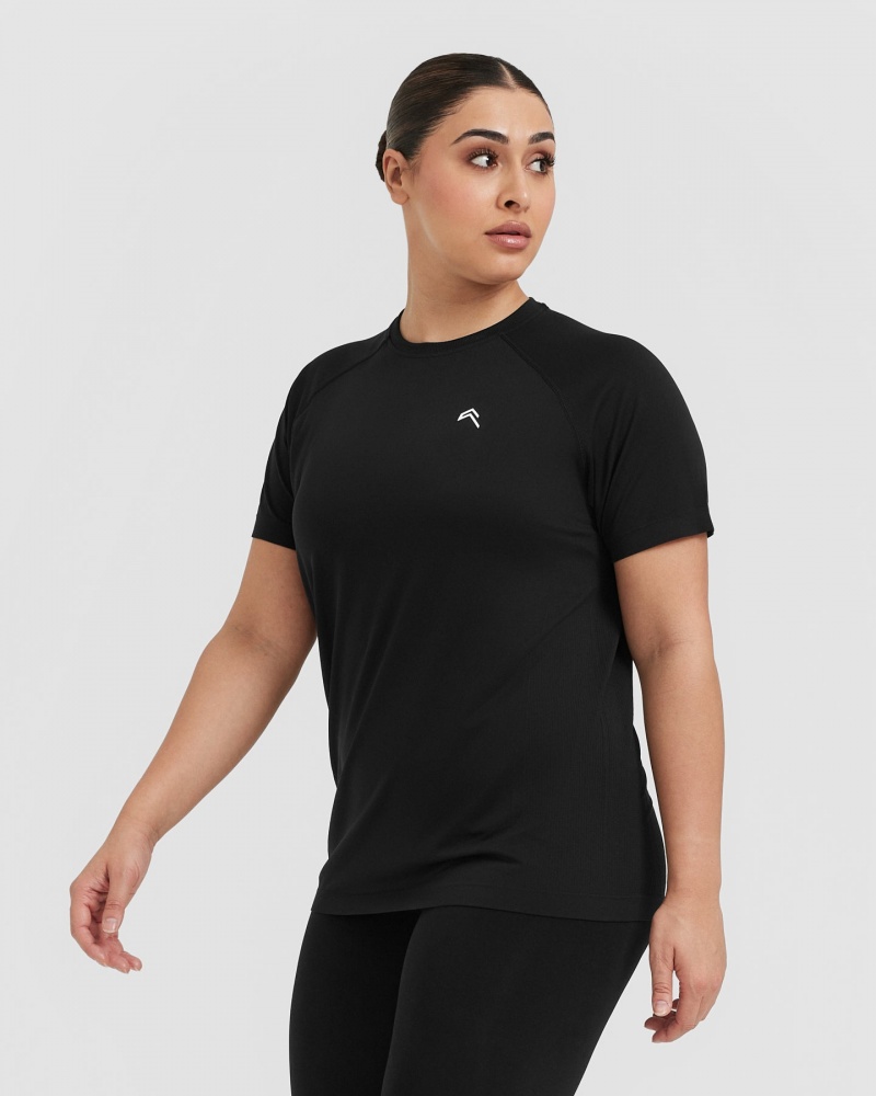 Oner Active Go To Seamless Loose T-shirts Schwarz | BJQSDYX-28