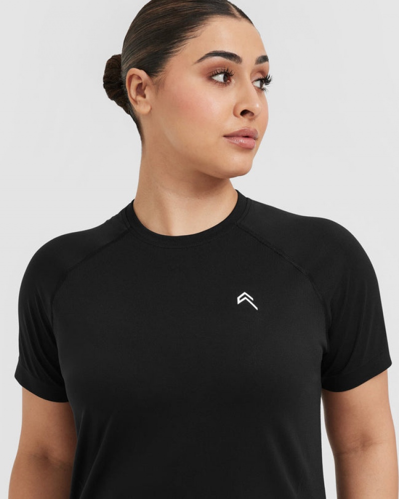 Oner Active Go To Seamless Loose T-shirts Schwarz | BJQSDYX-28