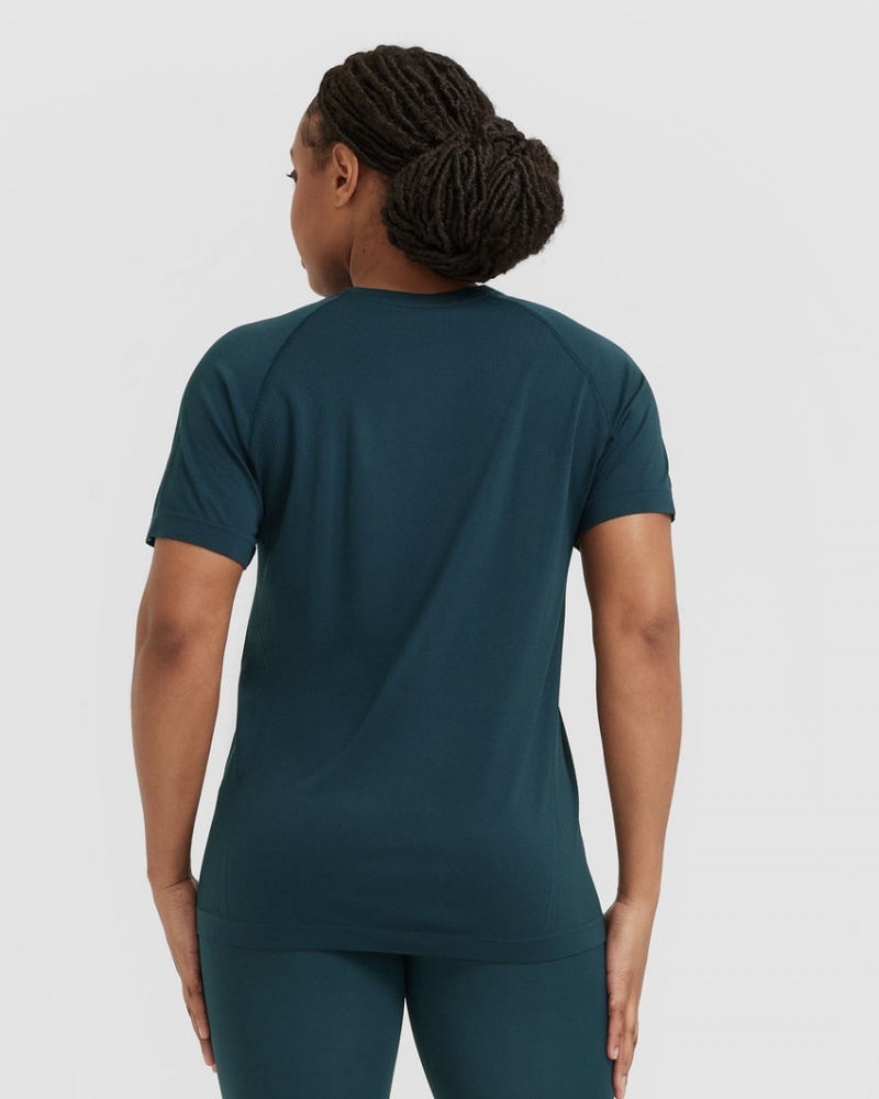 Oner Active Go To Seamless Loose T-shirts Blau | CLRWYOF-01