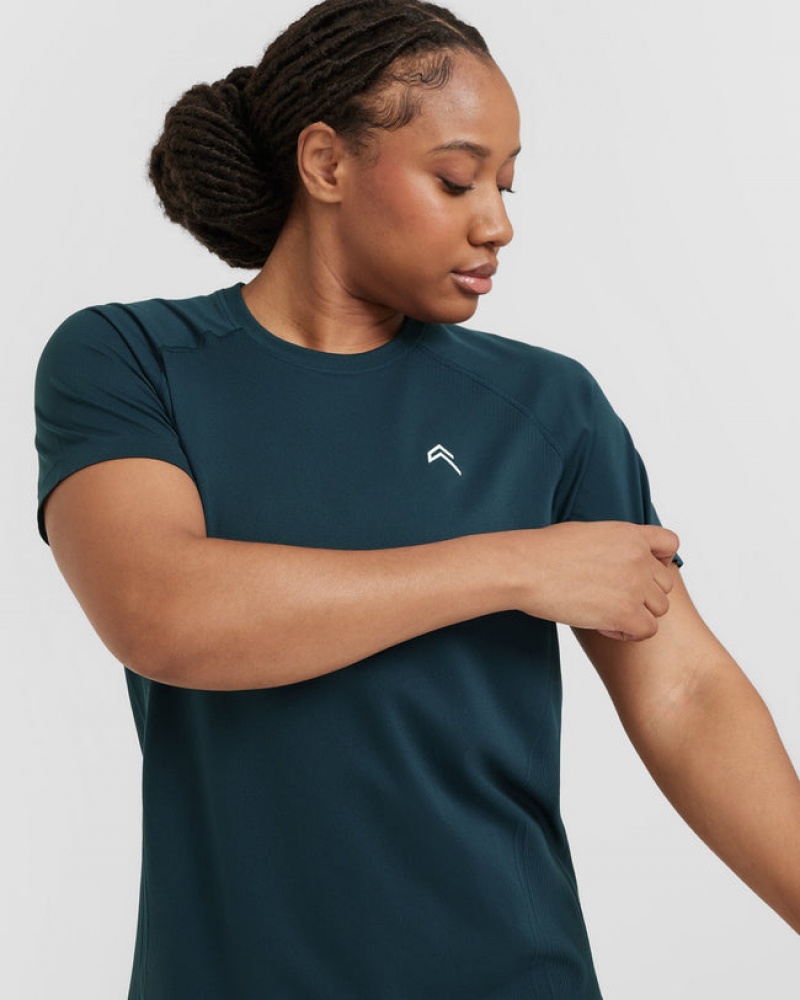 Oner Active Go To Seamless Loose T-shirts Blau | CLRWYOF-01