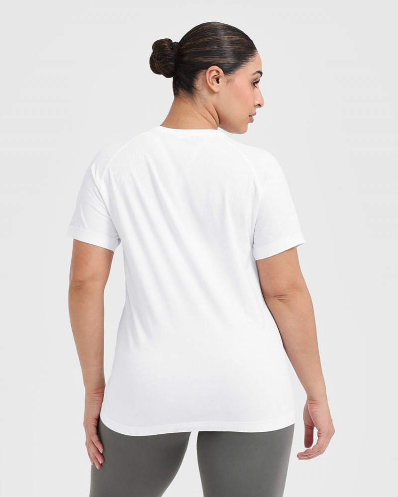 Oner Active Go To Seamless Loose T-shirts Weiß | VEPAUCD-39