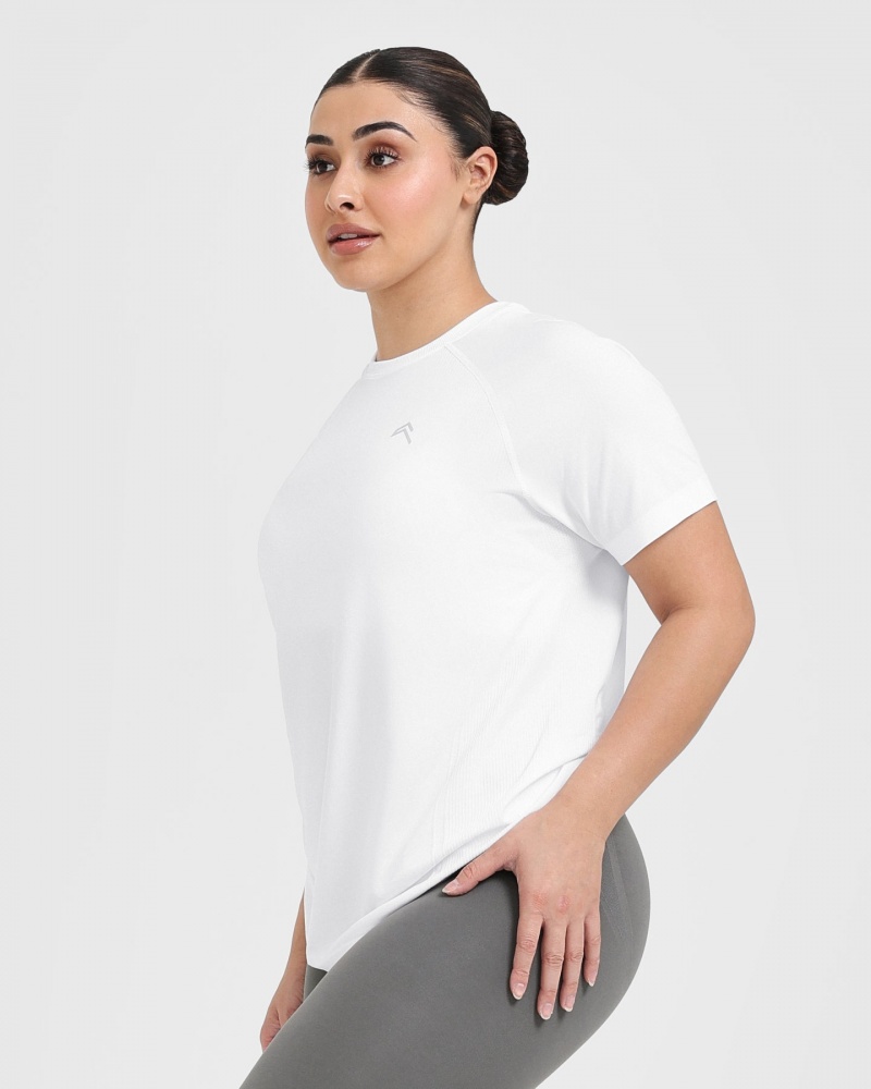 Oner Active Go To Seamless Loose T-shirts Weiß | VEPAUCD-39