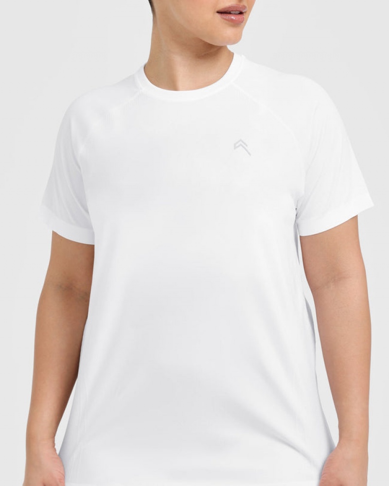 Oner Active Go To Seamless Loose T-shirts Weiß | VEPAUCD-39