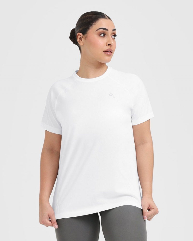 Oner Active Go To Seamless Loose T-shirts Weiß | VEPAUCD-39