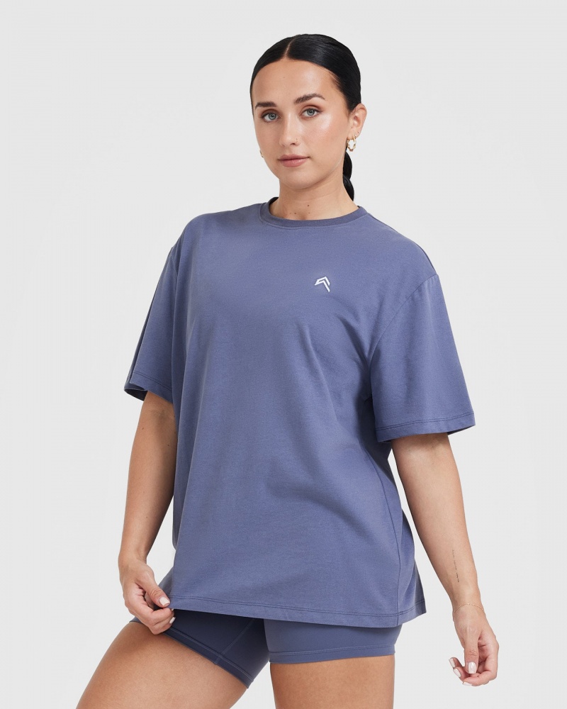 Oner Active Klassische Oversized Laufschuhe T-shirts Blau | FDUYHTL-50