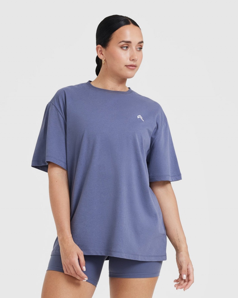 Oner Active Klassische Oversized Laufschuhe T-shirts Blau | FDUYHTL-50