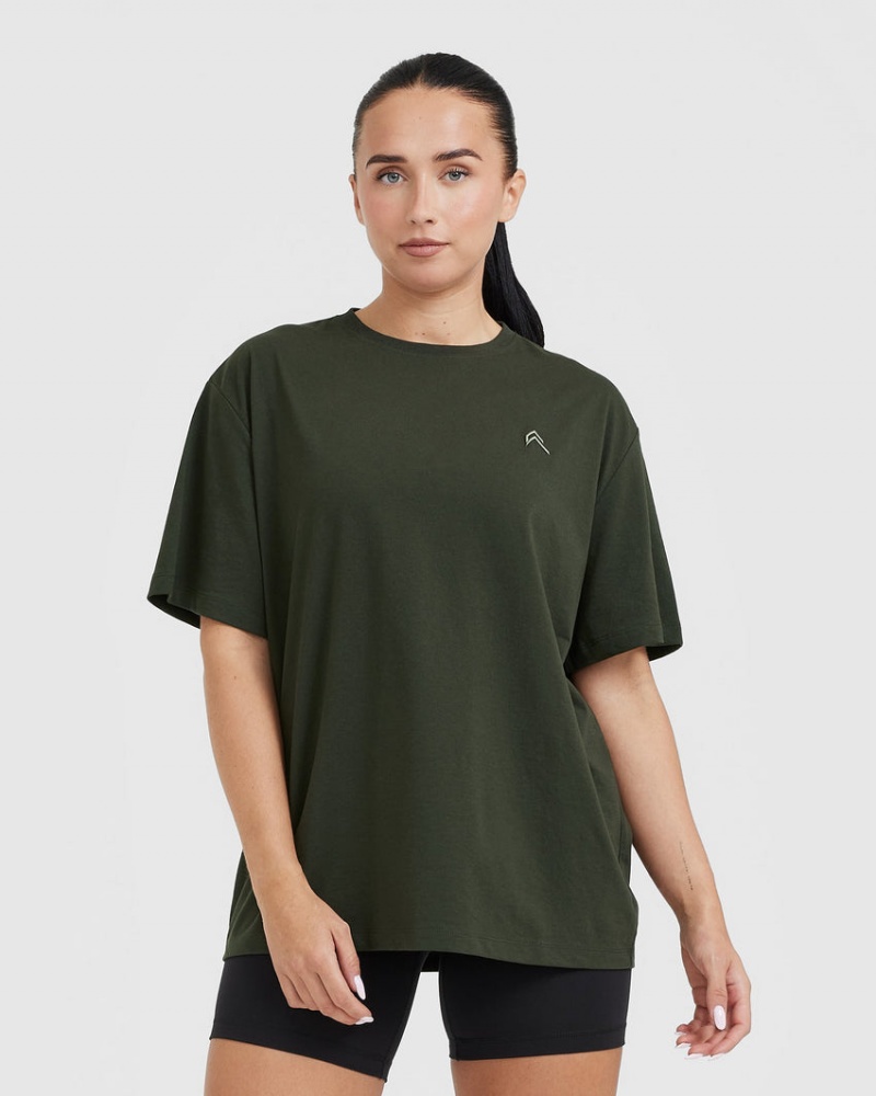 Oner Active Klassische Oversized Laufschuhe T-shirts Khaki | LICRYHJ-83