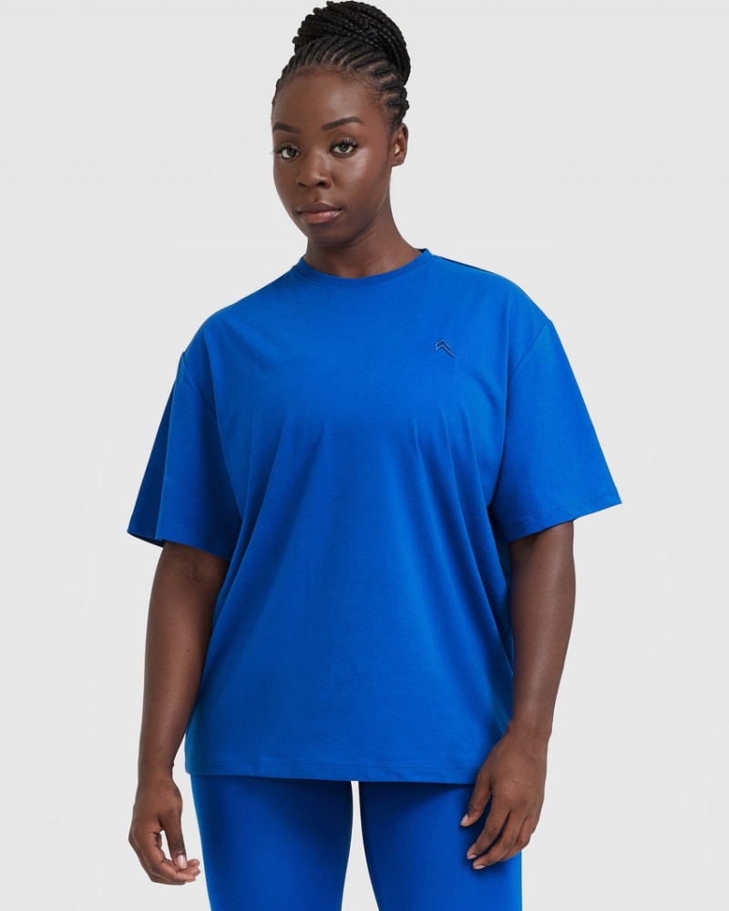 Oner Active Klassische Oversized Laufschuhe T-shirts Tiefesblau | SAVJNEO-39