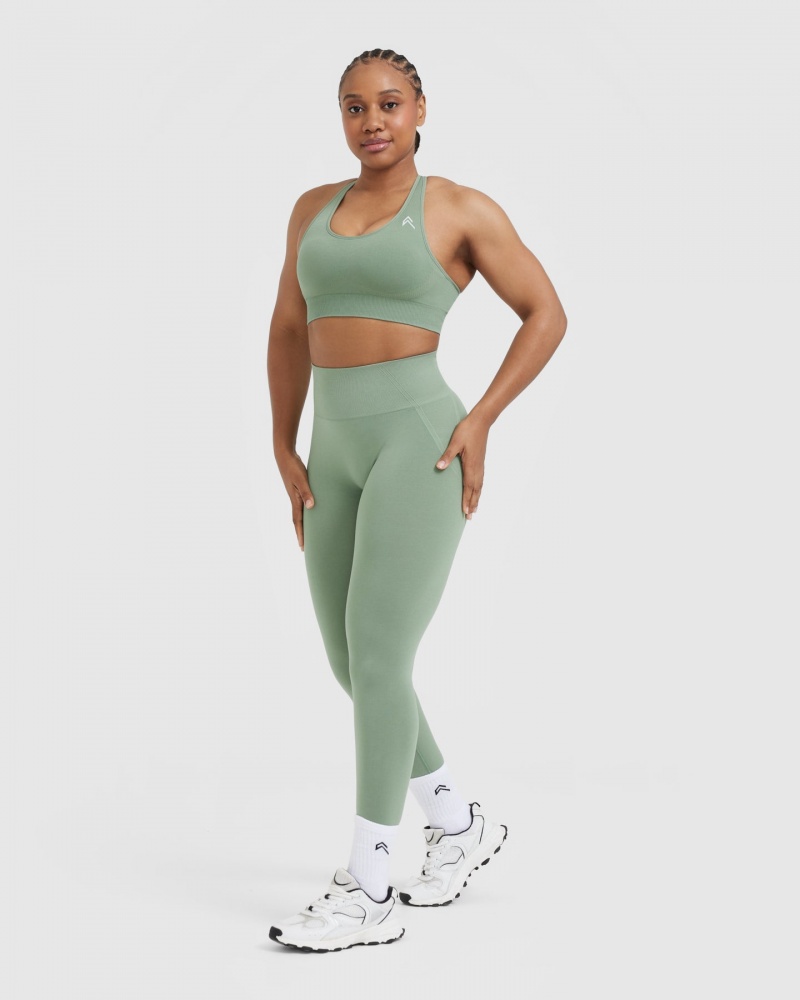 Oner Active Klassische Seamless 2.0 Bralette Sports Bras Olivgrün | CHJMTXS-85