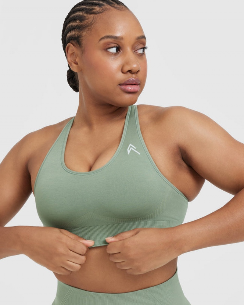 Oner Active Klassische Seamless 2.0 Bralette Sports Bras Olivgrün | CHJMTXS-85