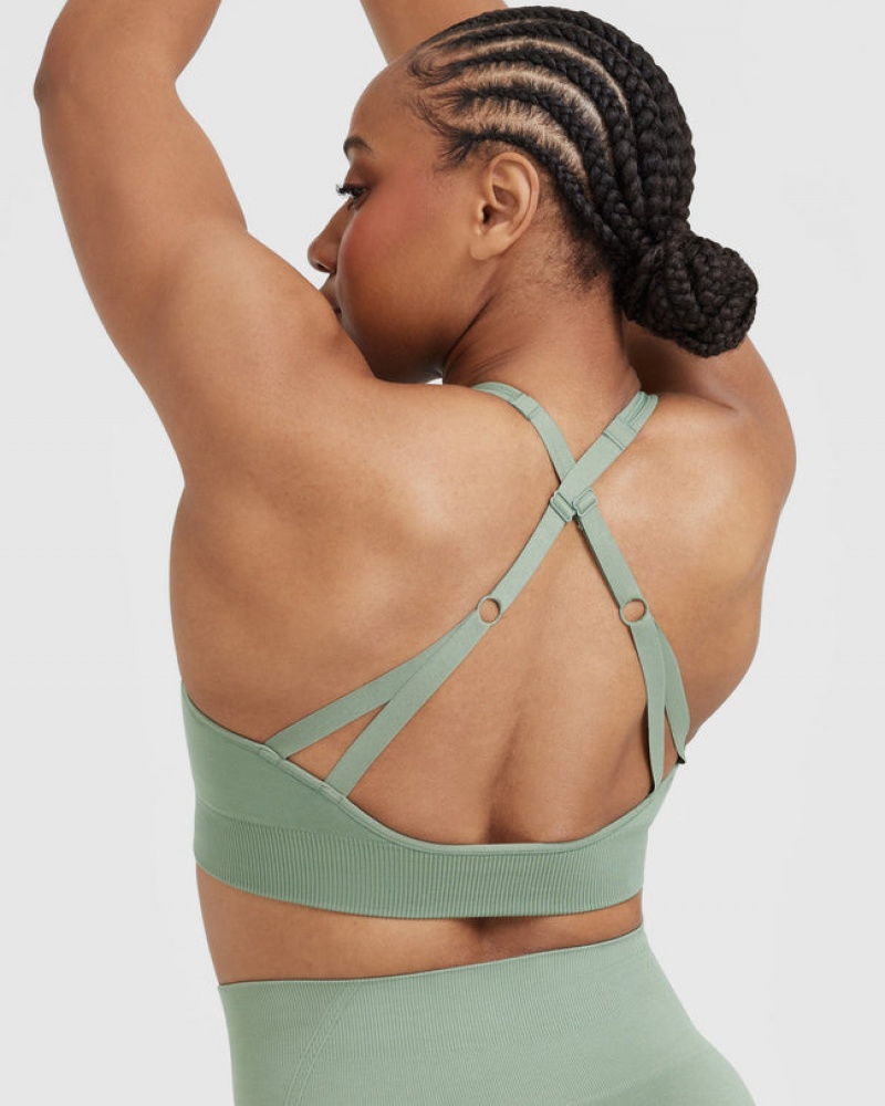 Oner Active Klassische Seamless 2.0 Bralette Sports Bras Olivgrün | CHJMTXS-85