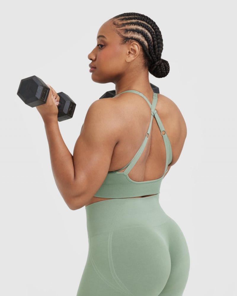 Oner Active Klassische Seamless 2.0 Bralette Sports Bras Olivgrün | CHJMTXS-85