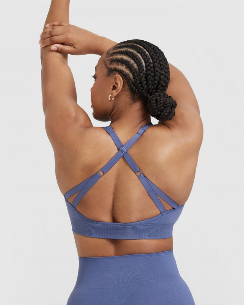 Oner Active Klassische Seamless 2.0 Bralette Sports Bras Blau | KEIFCVO-09