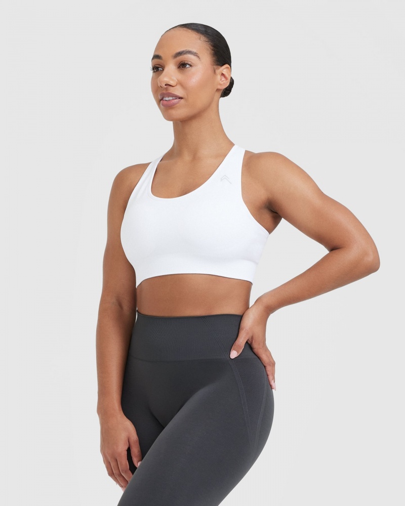 Oner Active Klassische Seamless 2.0 Bralette Sports Bras Weiß | QXUIMRJ-82