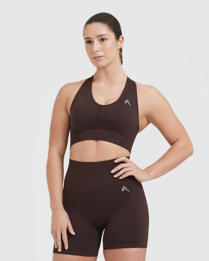 Oner Active Klassische Seamless 2.0 V-Neck Bralette Sports Bras Dunkelgrau | GOTIWDM-62