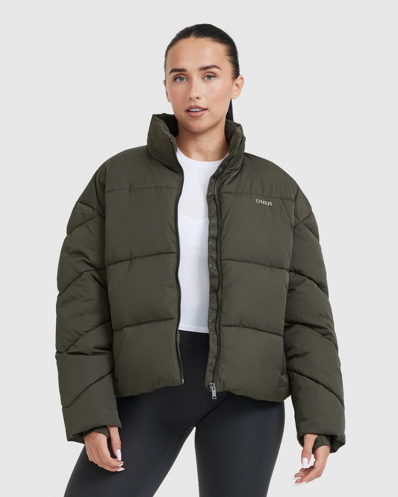 Oner Active Puffer Jacken Khaki | YXJPFDC-80