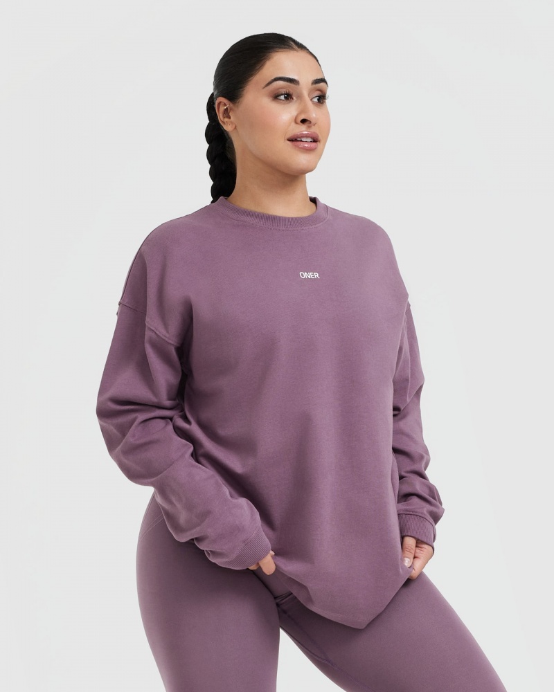 Oner Active Raising The Bar Graphic Unisex Long Sleeve T-shirts Lila | MFOQHRC-63