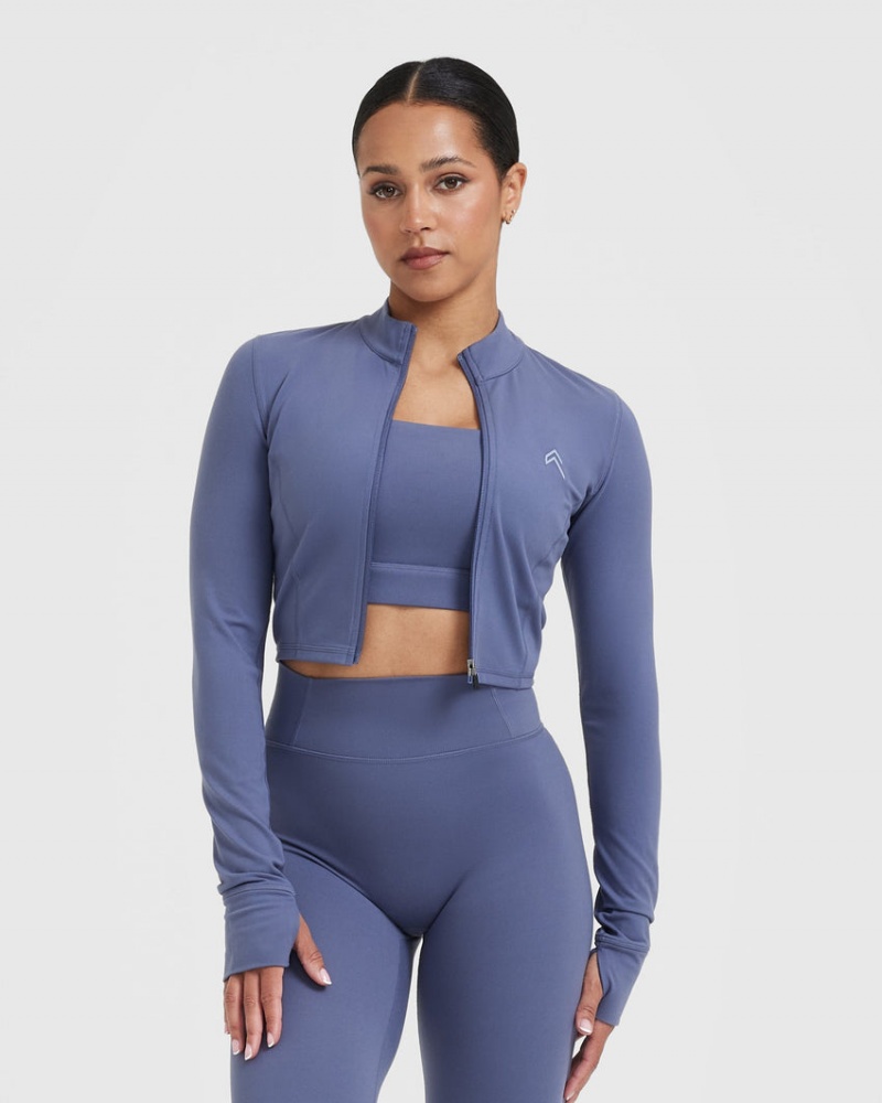 Oner Active Timeless Crop Jacken Blau | YLFTUOS-60