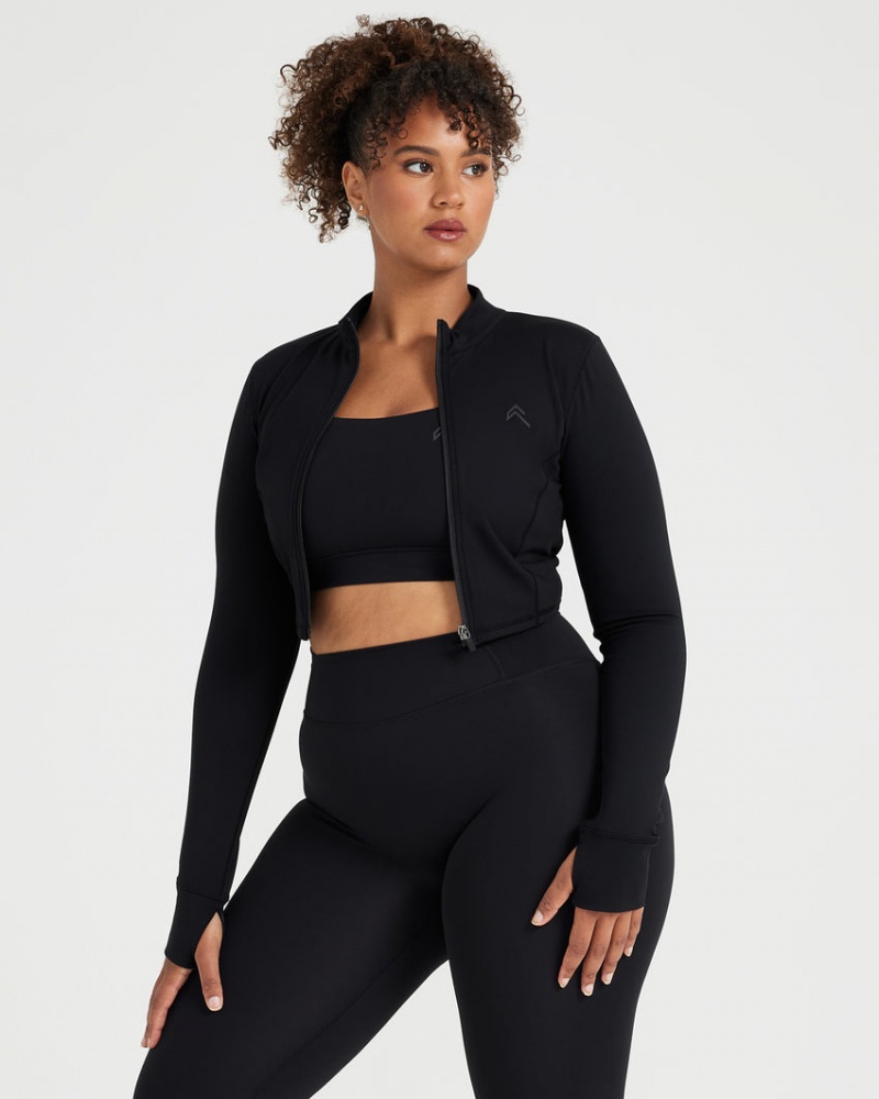 Oner Active Timeless Crop Jacken Schwarz | XDTWOCY-95