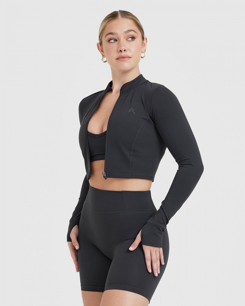 Oner Active Timeless Crop Jacken Schwarz | SIXCHWY-02