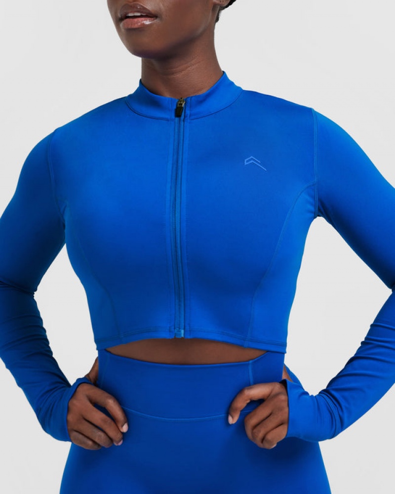 Oner Active Timeless Crop Sweatshirts Tiefesblau | METQVSO-81