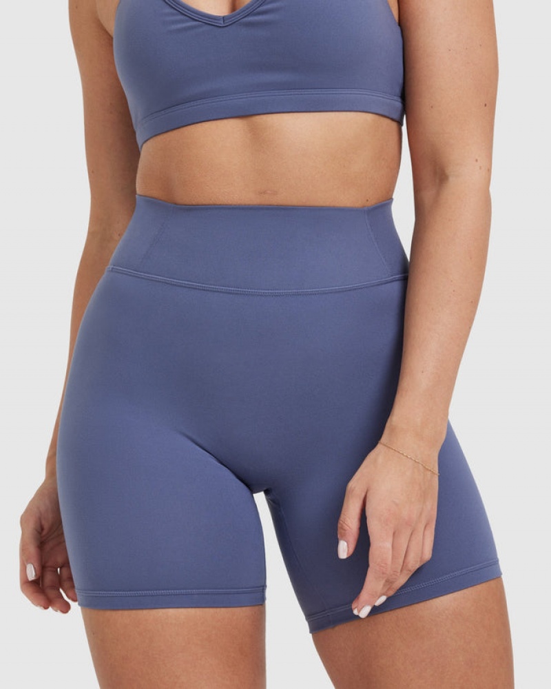 Oner Active Timeless High Waisted Kurze Hose Blau | SCJRMQW-21