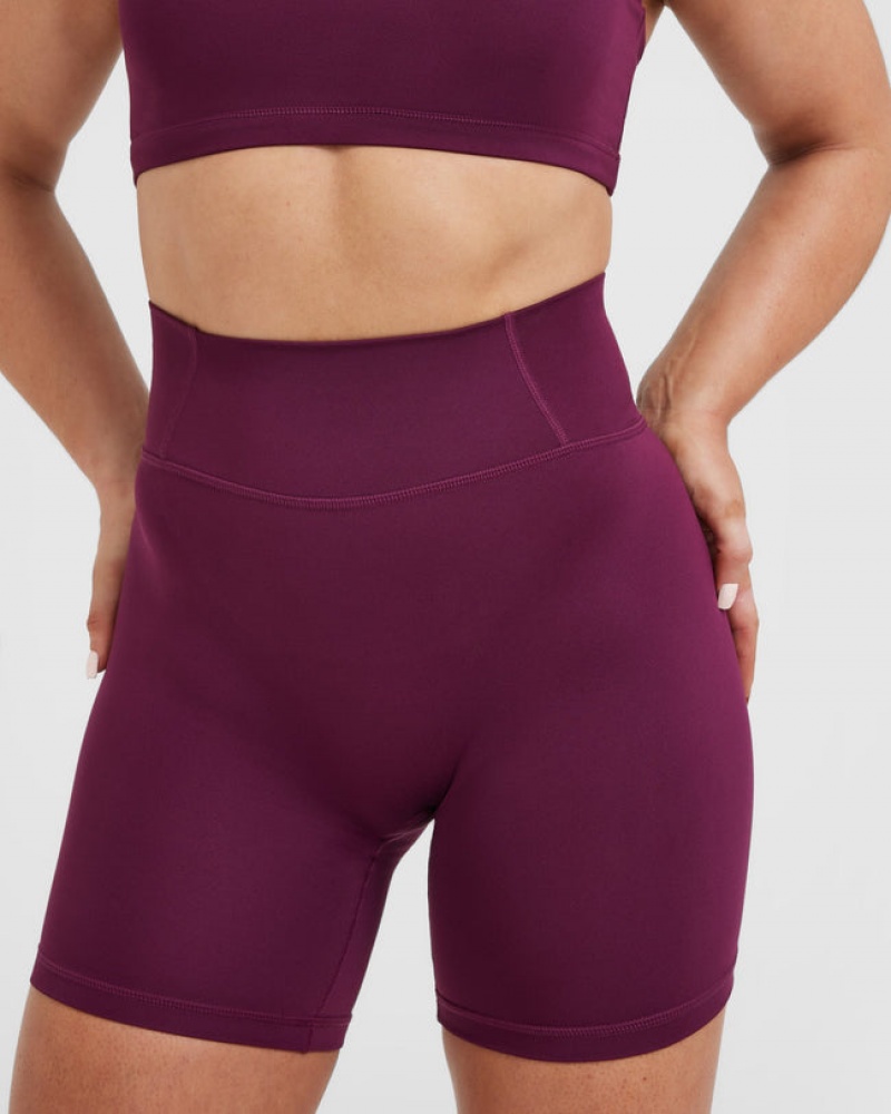 Oner Active Timeless High Waisted Kurze Hose Bordeaux | EVMUFSO-84