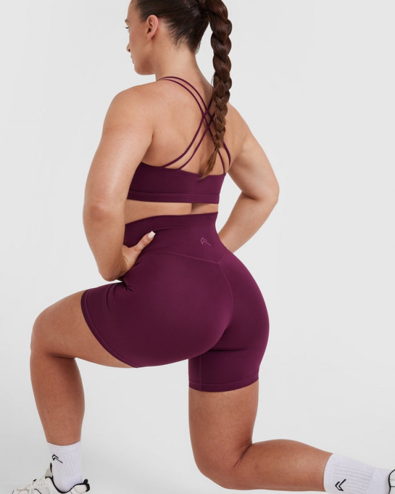 Oner Active Timeless High Waisted Kurze Hose Bordeaux | EVMUFSO-84