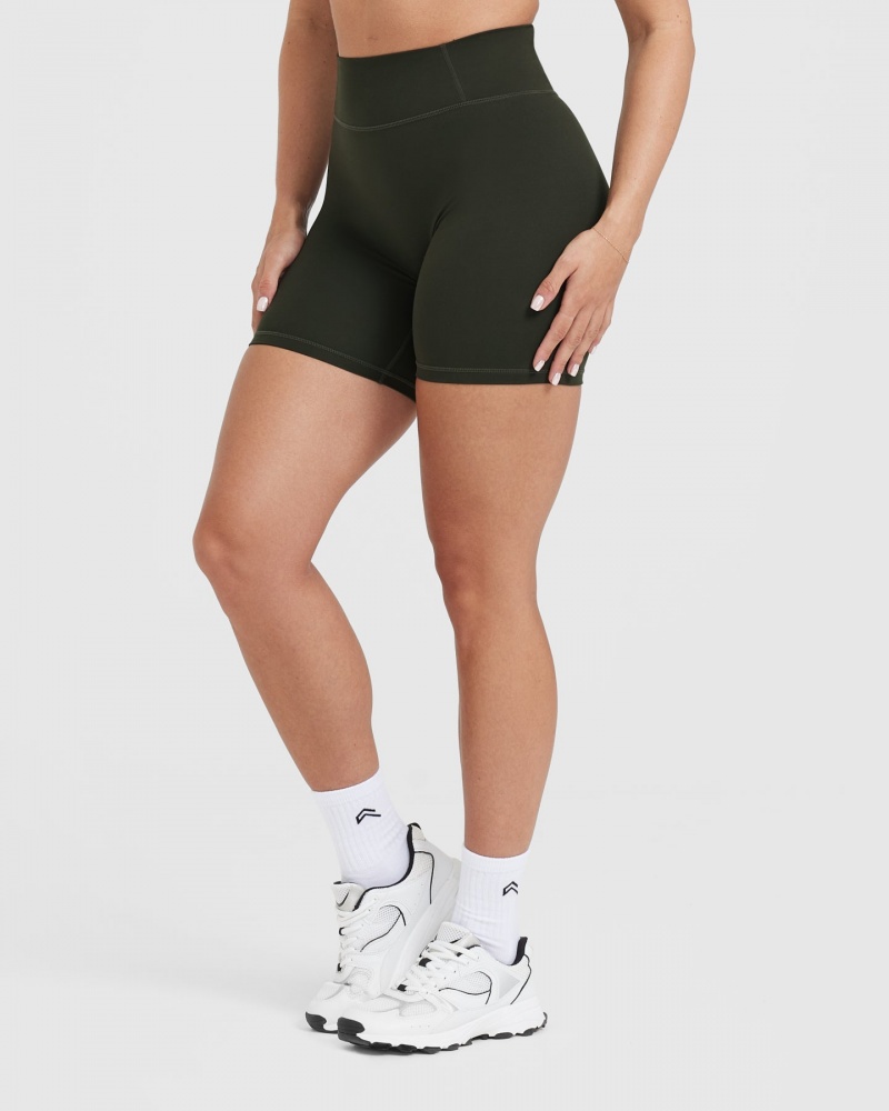 Oner Active Timeless High Waisted Kurze Hose Khaki | PGELARW-96