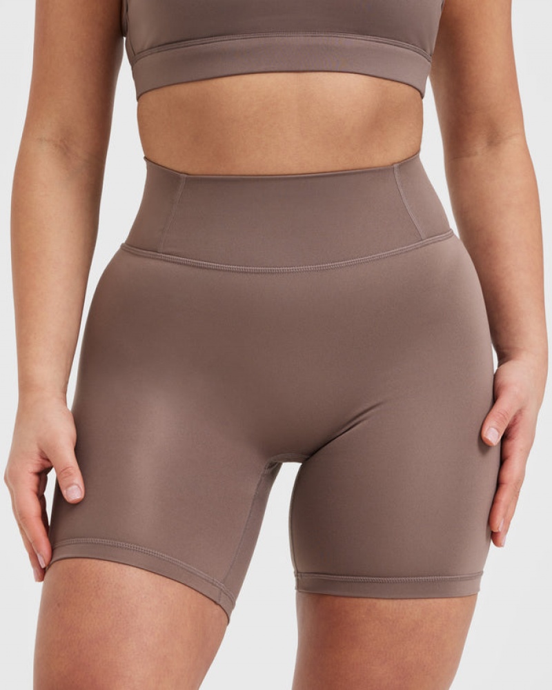 Oner Active Timeless High Waisted Kurze Hose Braun | VIXDCMZ-48