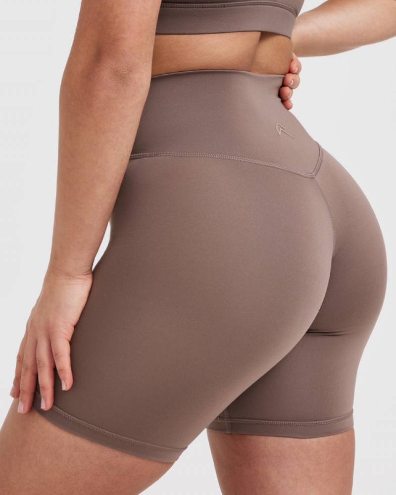 Oner Active Timeless High Waisted Kurze Hose Braun | VIXDCMZ-48