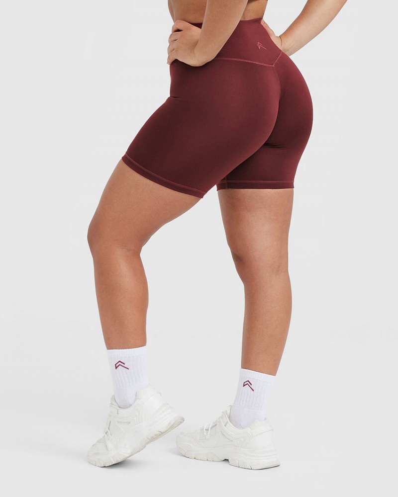 Oner Active Timeless High Waisted Kurze Hose Bordeaux | VZUTLGC-67