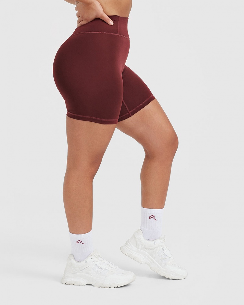 Oner Active Timeless High Waisted Kurze Hose Bordeaux | VZUTLGC-67