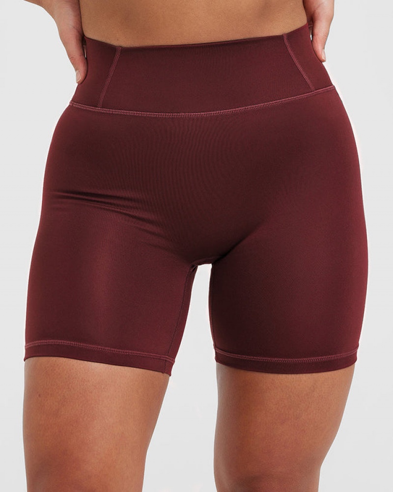 Oner Active Timeless High Waisted Kurze Hose Bordeaux | VZUTLGC-67