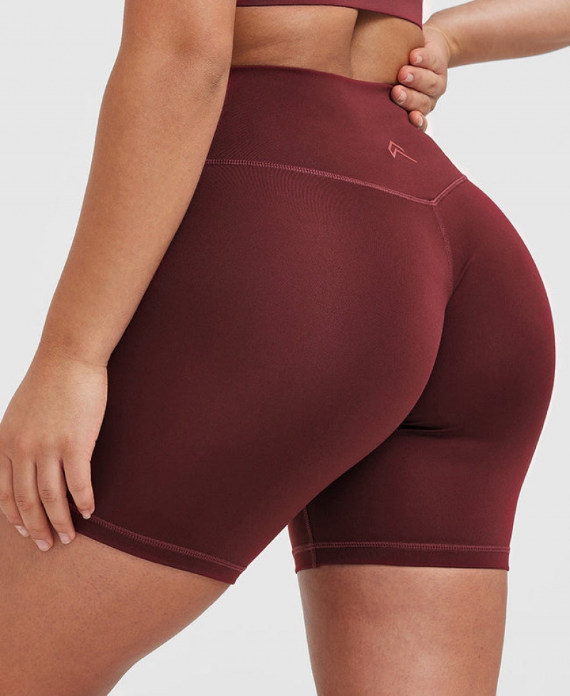 Oner Active Timeless High Waisted Kurze Hose Bordeaux | VZUTLGC-67