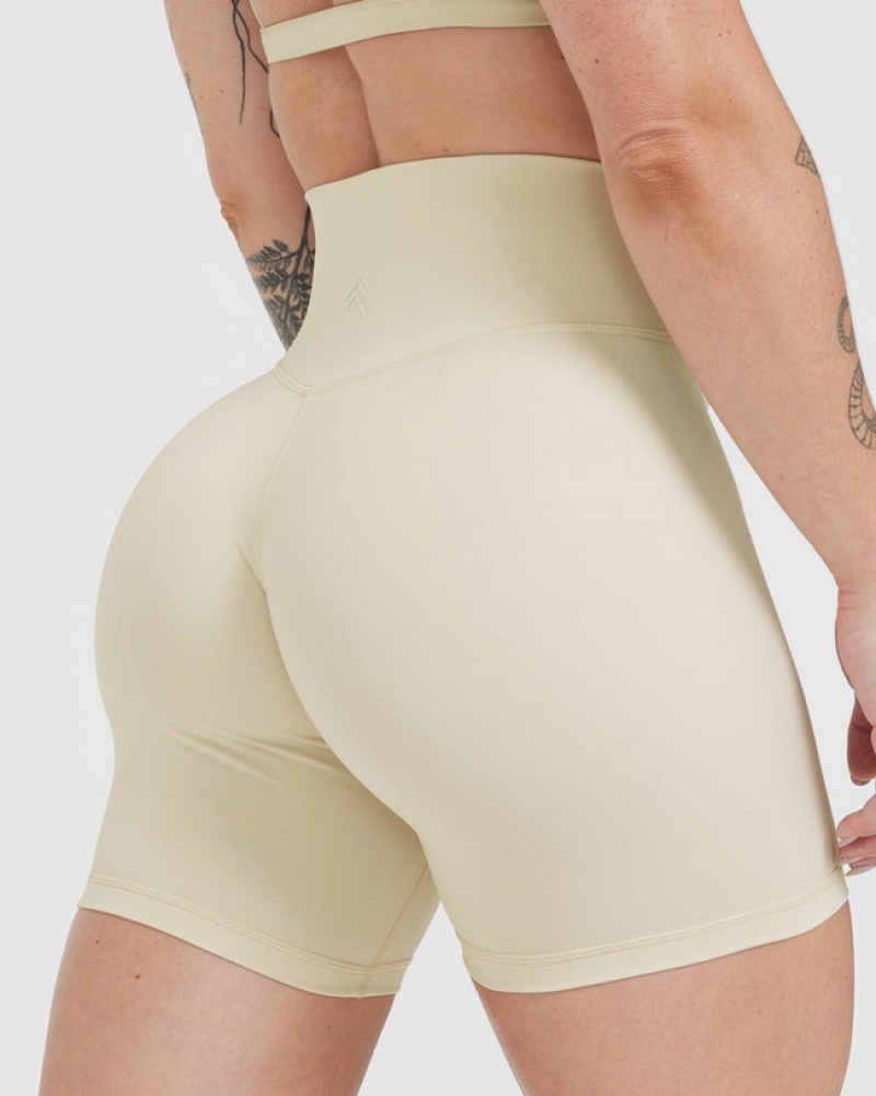 Oner Active Timeless High Waisted Kurze Hose Hellgelb | YLVQFWZ-59