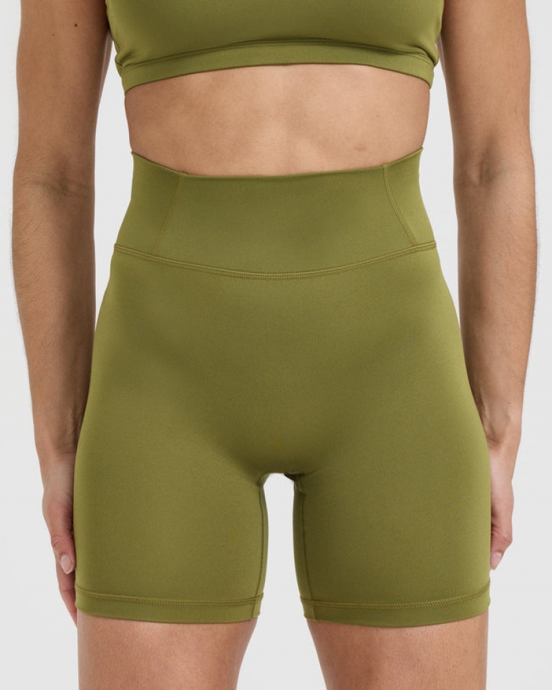 Oner Active Timeless High Waisted Kurze Hose Olivgrün Grün | AMWFYZX-31