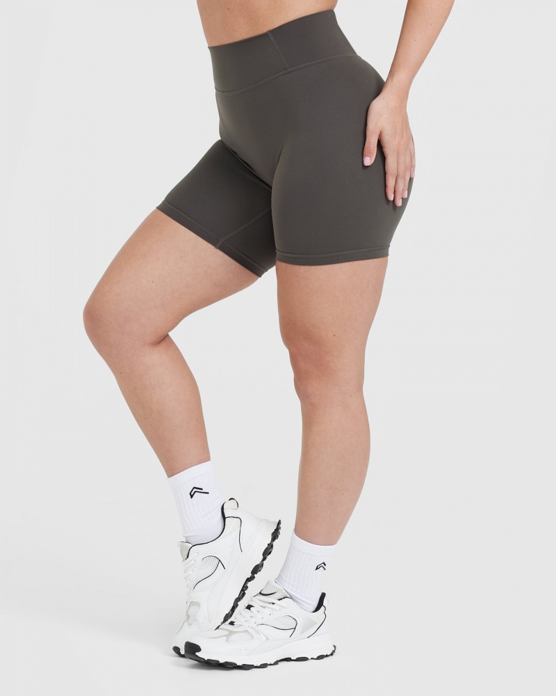 Oner Active Timeless High Waisted Kurze Hose Tiefesgrau Braun | LHDRSKJ-81