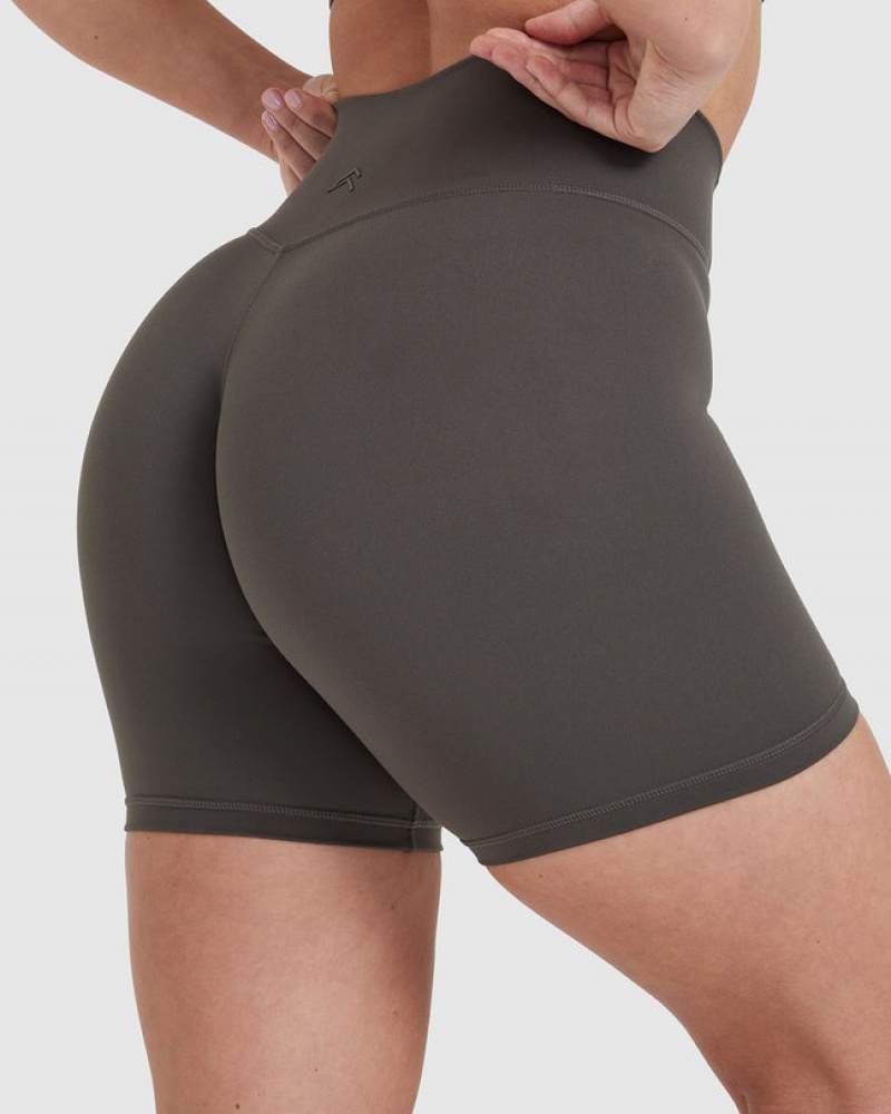 Oner Active Timeless High Waisted Kurze Hose Tiefesgrau Braun | LHDRSKJ-81