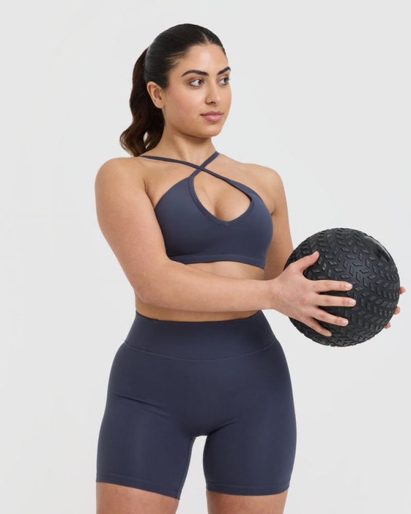 Oner Active Timeless High Waisted Kurze Hose Blau | MDKHBZC-96