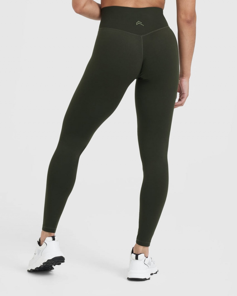 Oner Active Timeless High Waisted Leggings Khaki | DIAZQCS-28