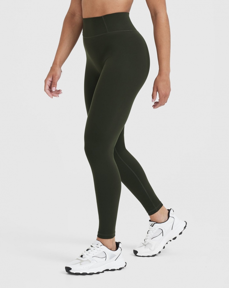 Oner Active Timeless High Waisted Leggings Khaki | DIAZQCS-28