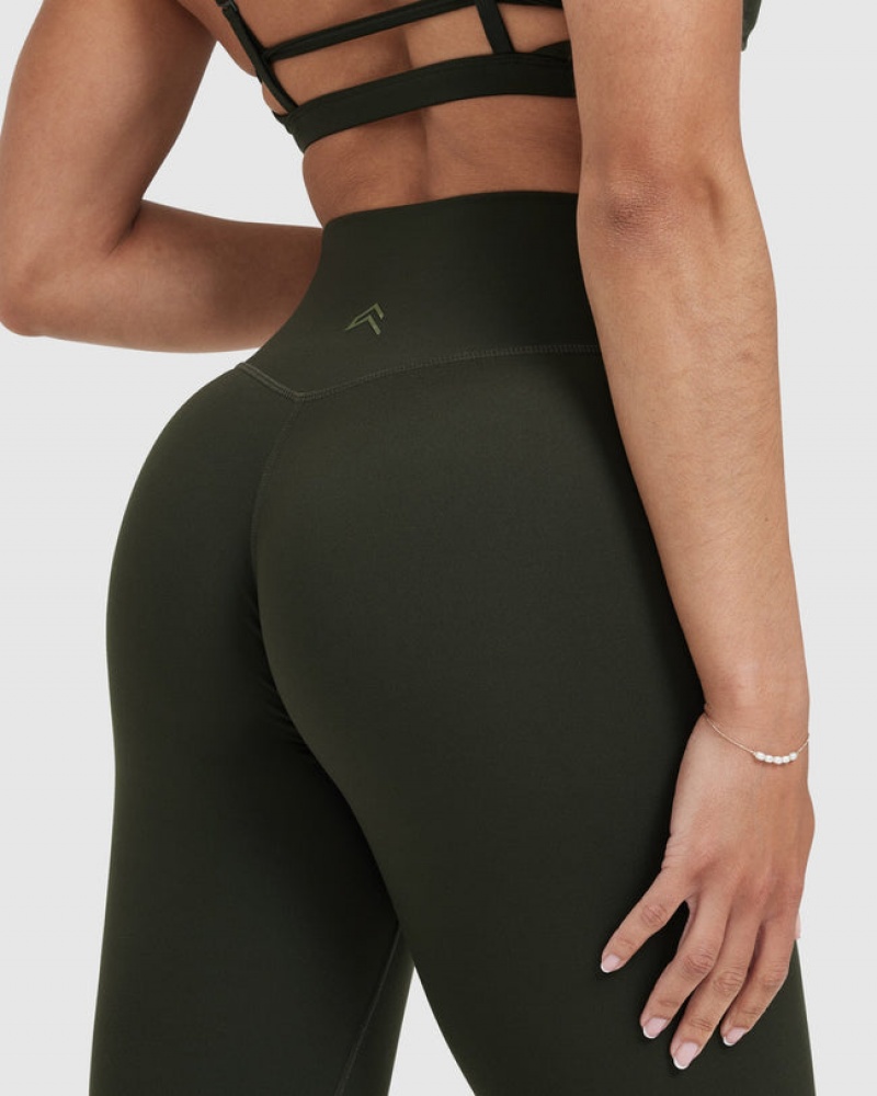 Oner Active Timeless High Waisted Leggings Khaki | DIAZQCS-28