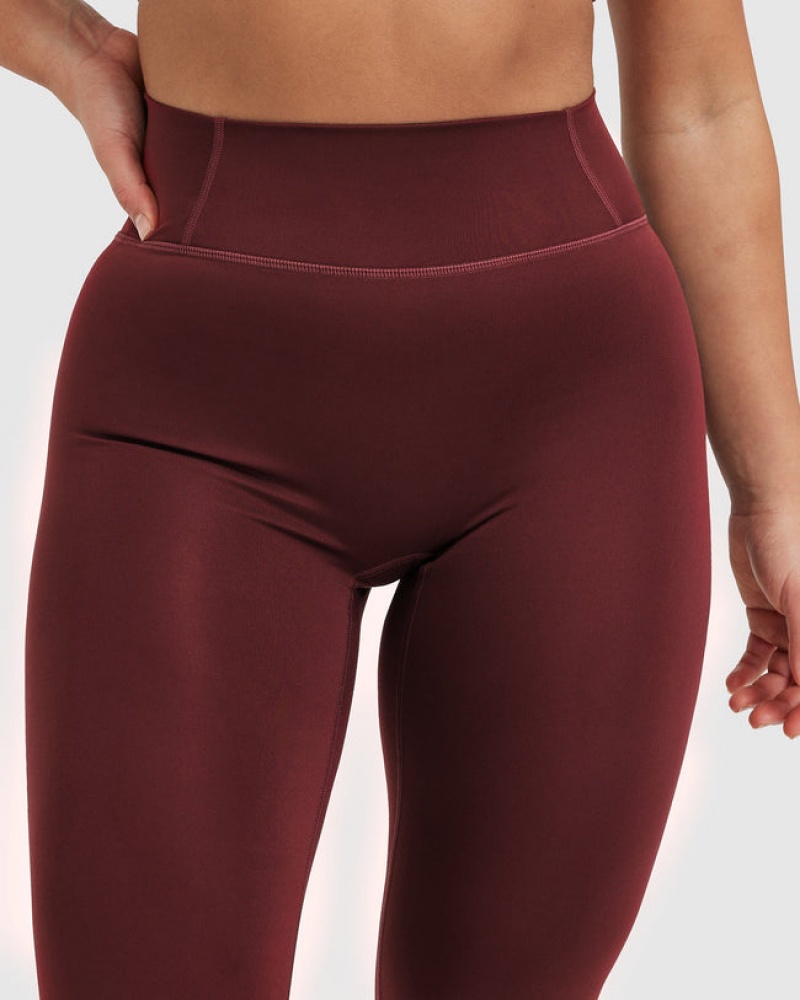 Oner Active Timeless High Waisted Leggings Bordeaux | PHFYDKZ-53